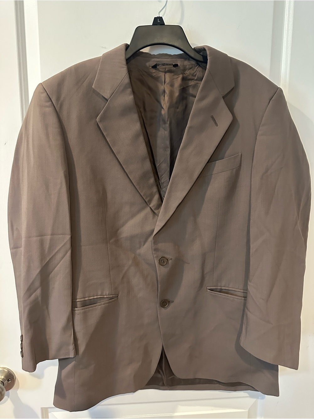 Men's Two-Button Blazer in Taupe